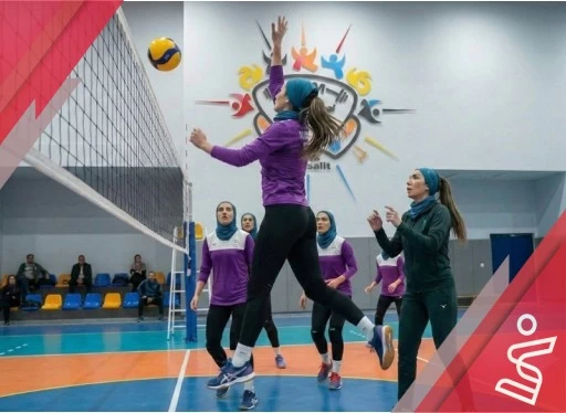 والیبال دختران  گروه آموزشی دو جلسه ای-مجموعه ورزشی کارگران شیراز