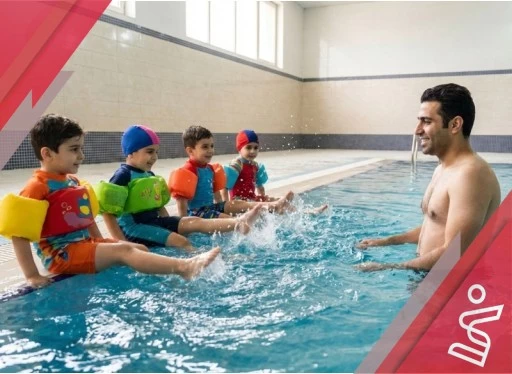 آموزشی شنا 12 جلسه ای (مربی محمد دیداری) | زیر 6 سال-مجموعه پیام مخابرات شیراز